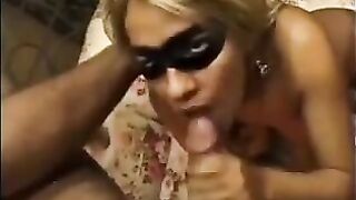 A woman fucked with her lover on the couch in front of her husband