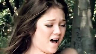 Lesbian beauties fuck during a picnic in the park