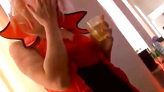 A group of students fucked each other at a Halloween party
