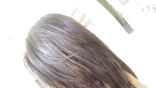 First-person sex with a young brunette who has never had sex before