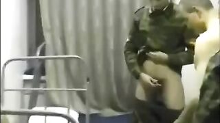 Soldiers fucked a random girl in the crowd right in the barracks
