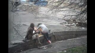 The young guy has been photographed while fucking a girl on the street