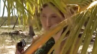 The couple engaged in sex right on the beach