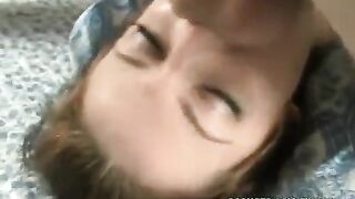 Girl takes a long dick in her mouth very deep