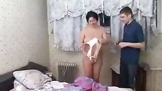 The old mother got banged by her son in a taboo scene