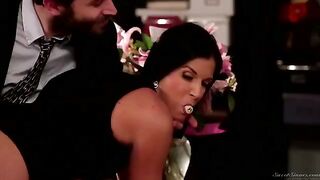 The boss licks the hairy pussy of his sexy secretary in office