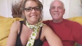 The old grandfather allowed his wife to study with a student