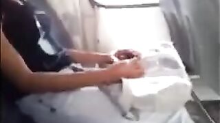 A man showed his impressive dick to a beautiful girl and jerked off