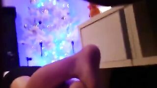 I got drunk and masturbated on the floor, my pussy soaked my pantyhose