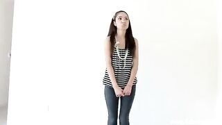 A young and beautiful virgin is having her very first experience