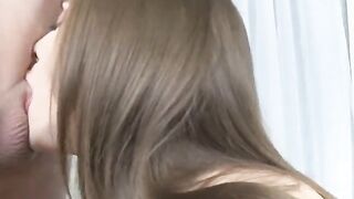 A sweet and tender blowjob scene with a cute Halloween twist
