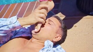 You have to kiss her ass to get her to do the blowjob