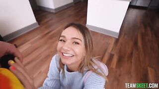The sexy blonde fucks deeply, showcasing her intense passion in POV style