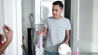 Hahaha… You’re sniffing my panties pervert! - Asian Sniffers