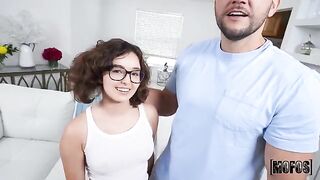 Leana doesn’t touch the ground with her feet, she sucks dicks instead