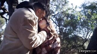 Babe fucks in her ass with two guys in a threesome