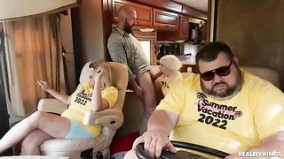 The Hitchhiker gets a wild ride with a hot blondie in a car