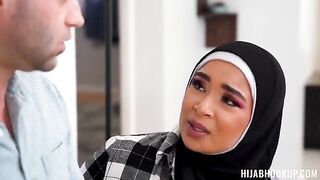 The girl is fucking with her boyfriend in doggystyle