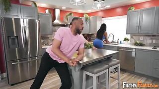 He fucked his pregnant wife on the kitchen table