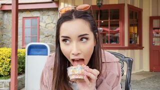 Public exposure at the amusement park, a daring act of flashing in a public place