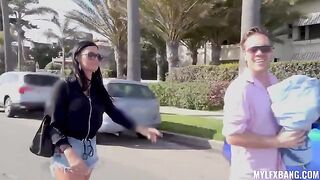 I brought my favorite toy and I had fun with brunette bitches