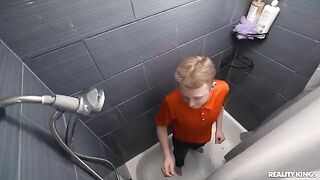 A pranker with perverted sex is fucking with girls at a hen party