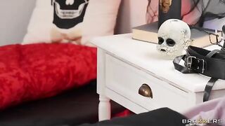 A mischievous MILF gets busted by a bossy Goth in a threesome