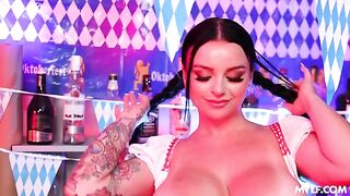 Festival of beer and sweet pussy, beautiful women with tattoos