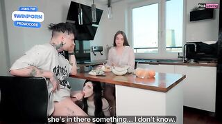 Her boyfriend caught her with someone close, and now they’re all in a mess!