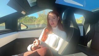 In a cybertruck, I'm gonna give you an exclusive HD porn show