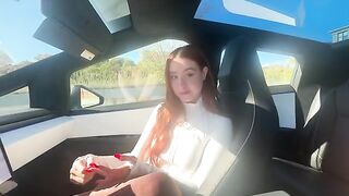 In a cybertruck, I'm gonna give you an exclusive HD porn show