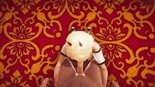 Footjob, anal creampie and facesitting in a 3D Power Hentai Animation