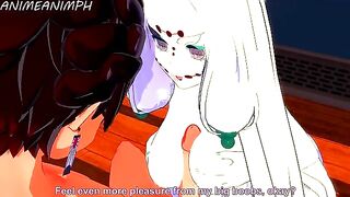 The Spider Demon from Demon Slayer gets wild with Tanjiro in 3D