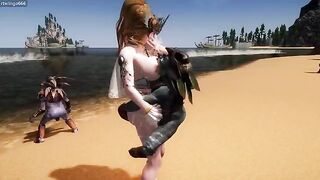Goblin × Goddess × Beach - Episode 2 - a hot threesome in a captivating 3D scene