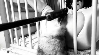 A day in a life of a Kitten: Ep.1 - Squirting on her tail, a spicy homemade scene