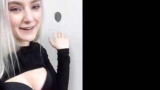 Babe tried on clothes in the fitting room and got a messy cumshot