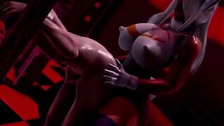 A girl with a big dick fucks a guy hard in this hot scene