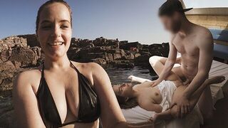A sexy girl is begging to be fucked during her vacation