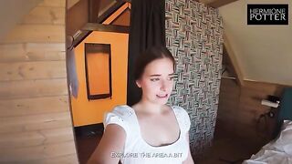 A sexy girl is begging to be fucked during her vacation