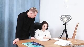 A guy was fucked in the pussy, but he did not think about his studies