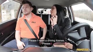 The girl is obviously trying to seduce the guy in his car