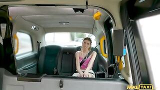 A guy is fucking his girlfriend in the car, deeper