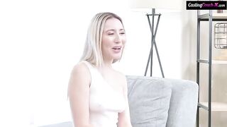 The girl was fucked hard in the pussy during the casting session