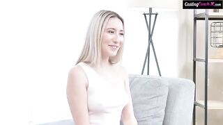 The girl was fucked hard in the pussy during the casting session