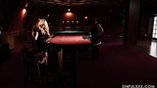 A hot threesome sex in the darkness of passion with beauties