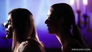 Romantic sex with a girlfriend and her boyfriend in FFM