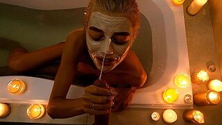 A peeping guy fucked his stepsister in the bathroom, a steamy encounter