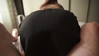 My stepsister caught me jerking off with her panties and she was horny too