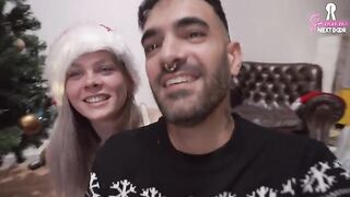 The best way to spend Christmas, a passionate and rough encounter with a Latina beauty