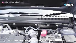 A beautiful girl gets fucked by a stranger who helped her fix her car
